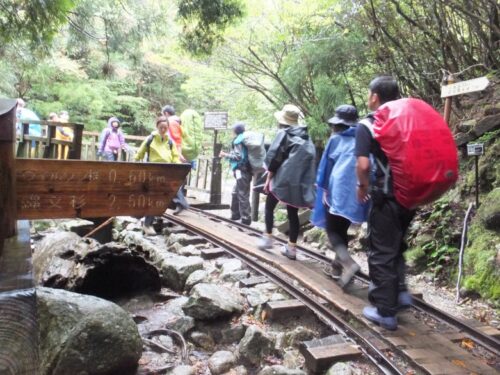 屋久島の縄文杉トレッキング最後の休憩所