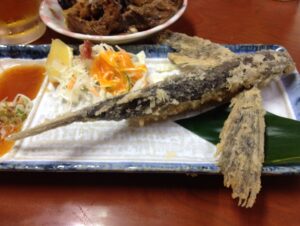 屋久島名物トビウオの唐揚げ