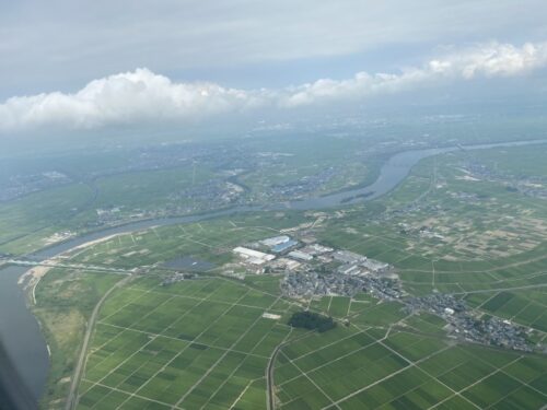 新潟市上空の写真