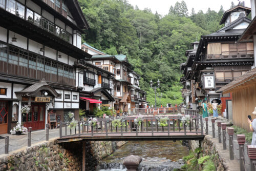 夏の銀山温泉