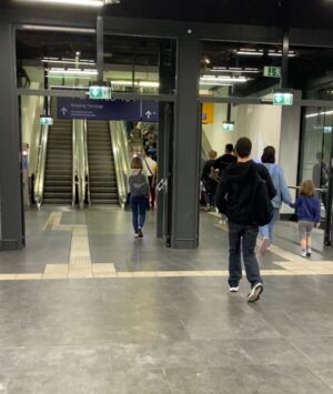 フランクフルト中央駅の地下ホーム