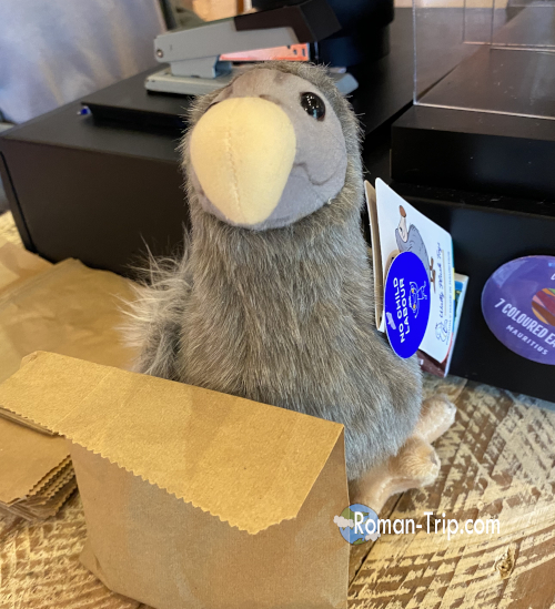 モーリシャスのお土産屋で購入したドードーのぬいぐるみ。現地らしい素朴な表情が印象的だった。/ A dodo stuffed toy purchased at a souvenir shop in Mauritius, featuring a simple and local-style design